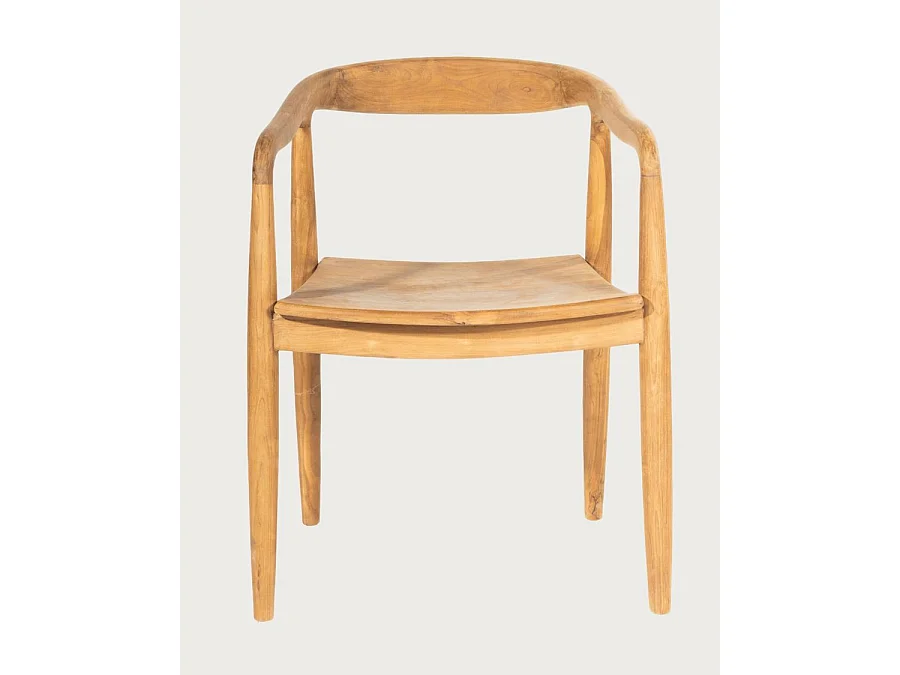 Charlie - Lot de 2 chaises scandinaves en teck massif
