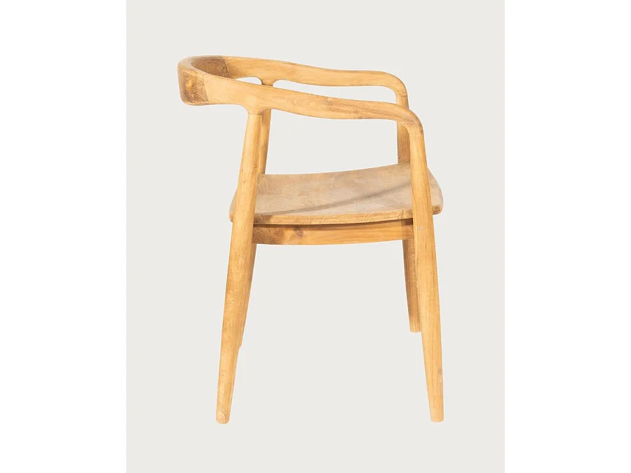Charlie - Lot de 2 chaises scandinaves en teck massif