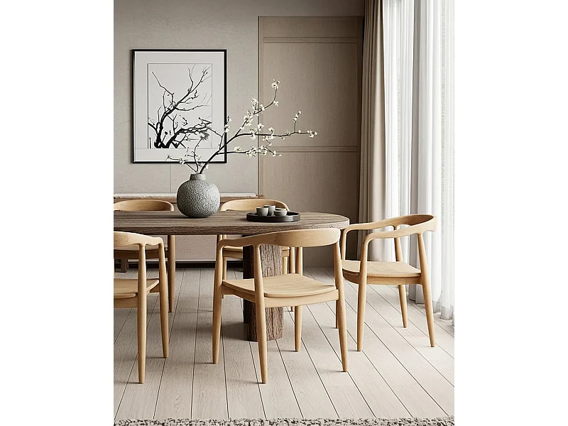 Charlie - Lot de 2 chaises scandinaves en teck massif