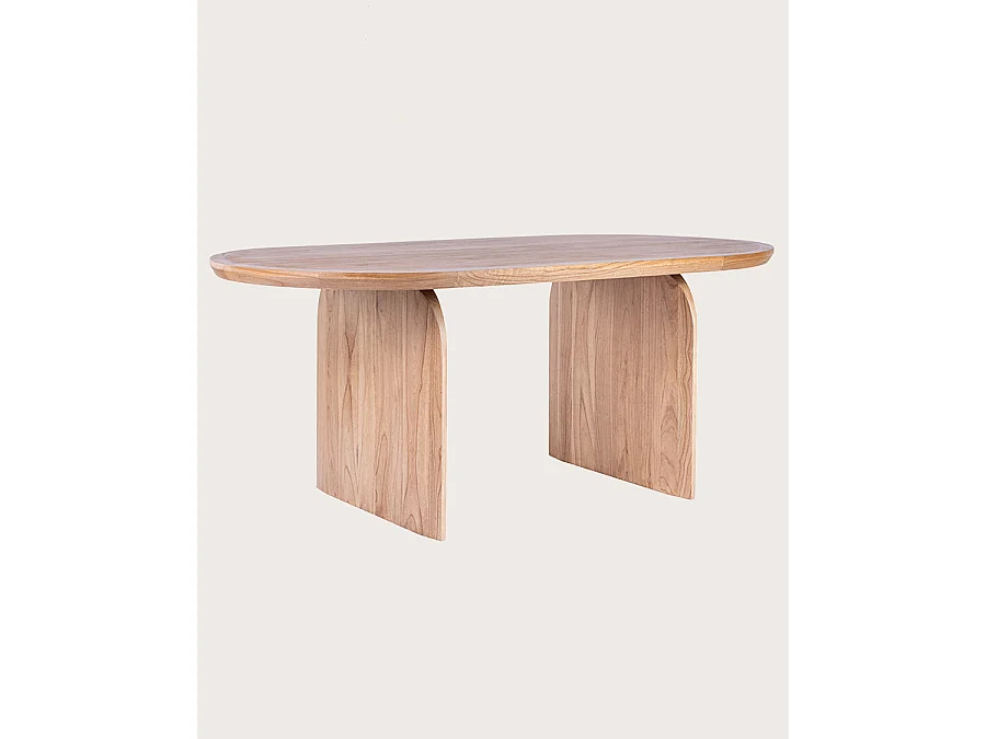 Tamara - Table repas ovale en bois massif de mindi