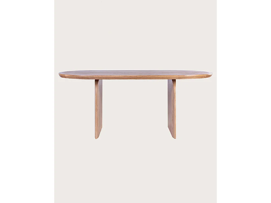 Tamara - Table repas ovale en bois massif de mindi