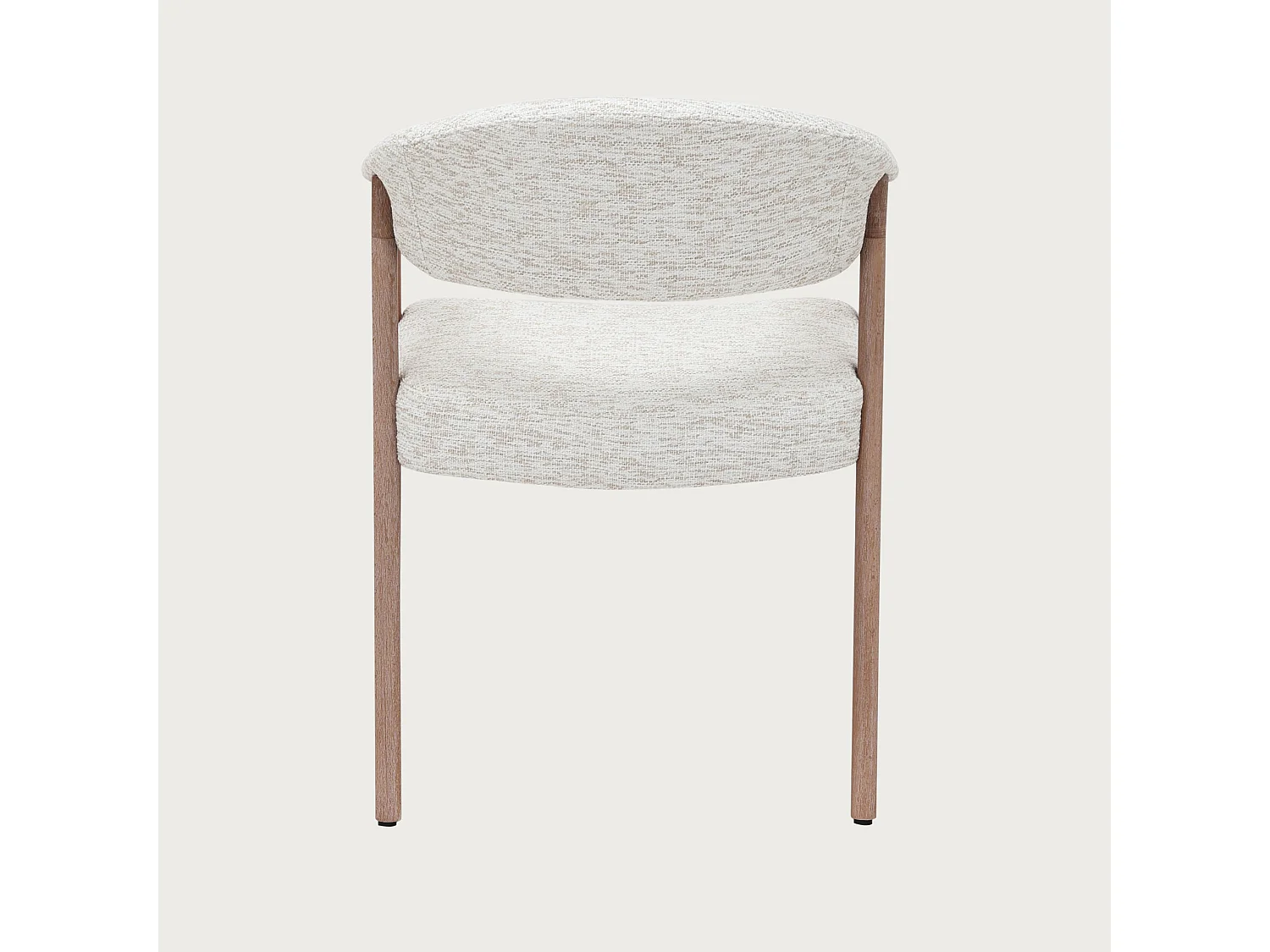 Soria - Set di 2 sedie da pranzo in tessuto beige con gambe in legno sbiancato