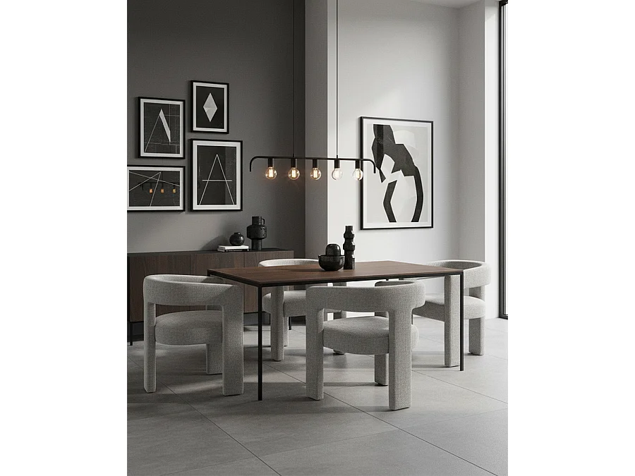 Lagon - Fauteuil de salon gris en tissu design