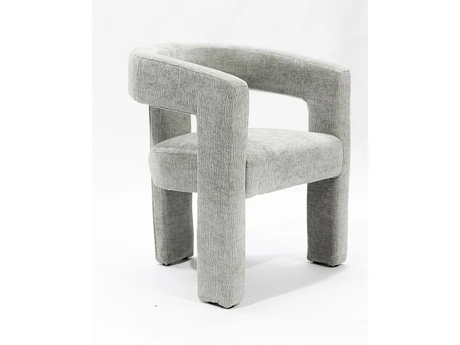 Lagon - Fauteuil de salon gris en tissu design