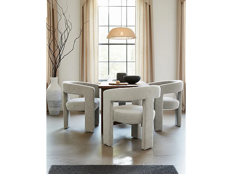 Lagon - Fauteuil de salon gris en tissu design