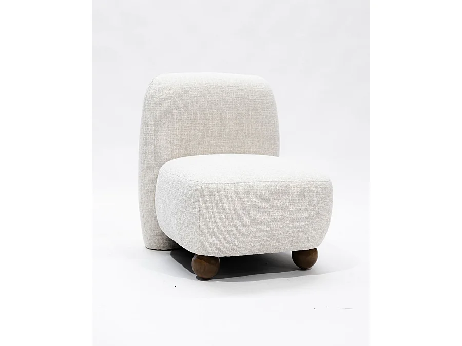 Oslo - Fauteuil design en tissu beige