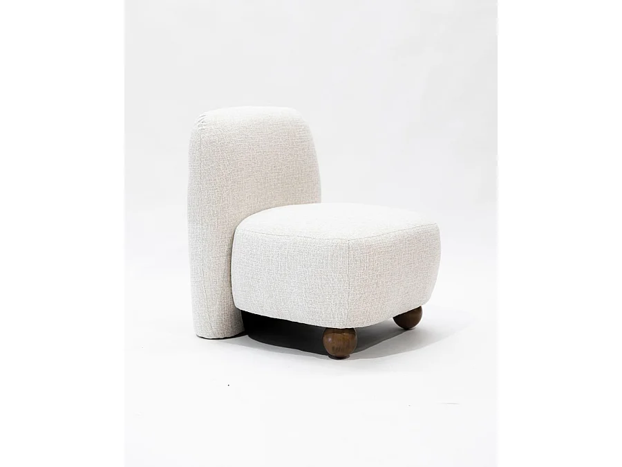 Oslo - Fauteuil design en tissu beige