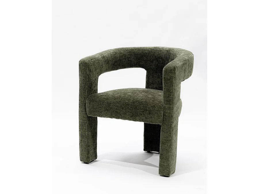 Lagon - Fauteuil de salon vert en tissu
