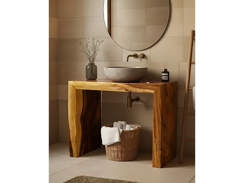 Arden - Meuble sous vasque en bois massif