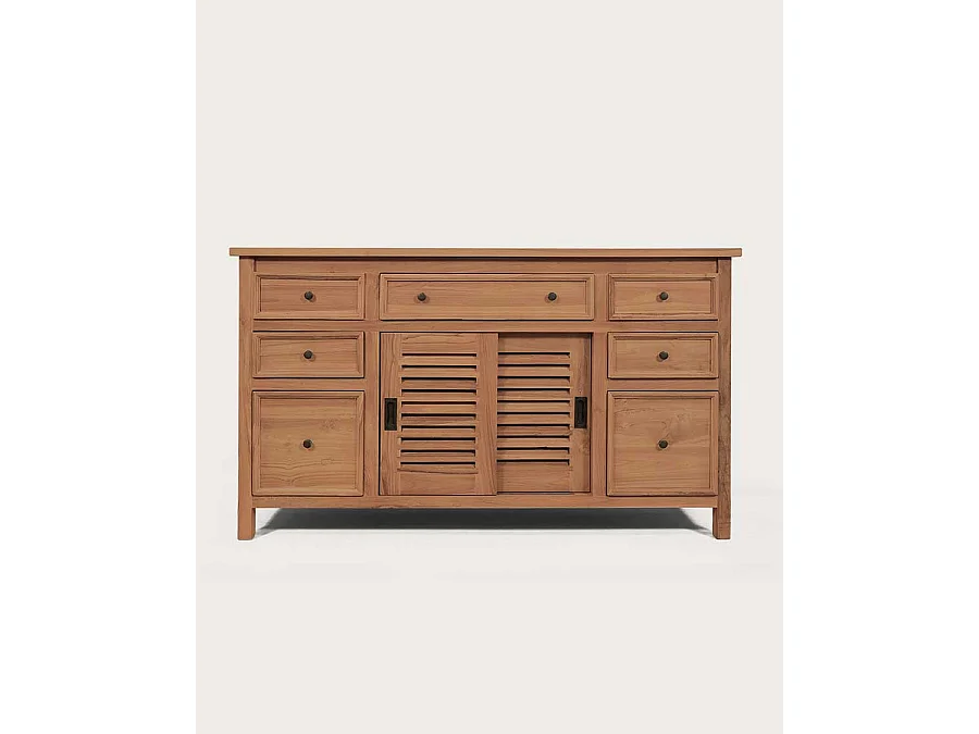 Savanna - Meuble salle de bain en teck portes persiennes
