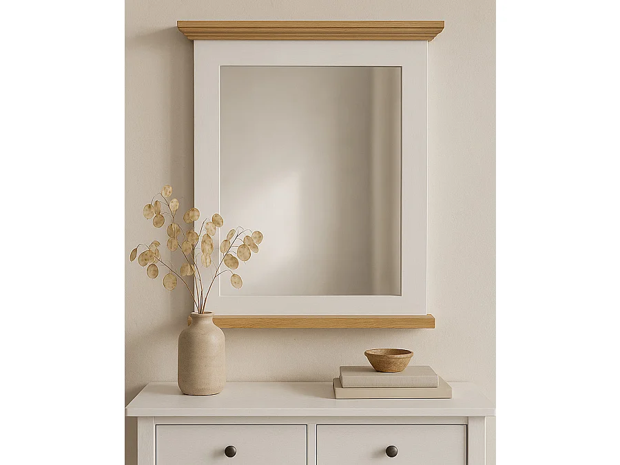 Inda - Miroir mural rectangulaire en bois massif