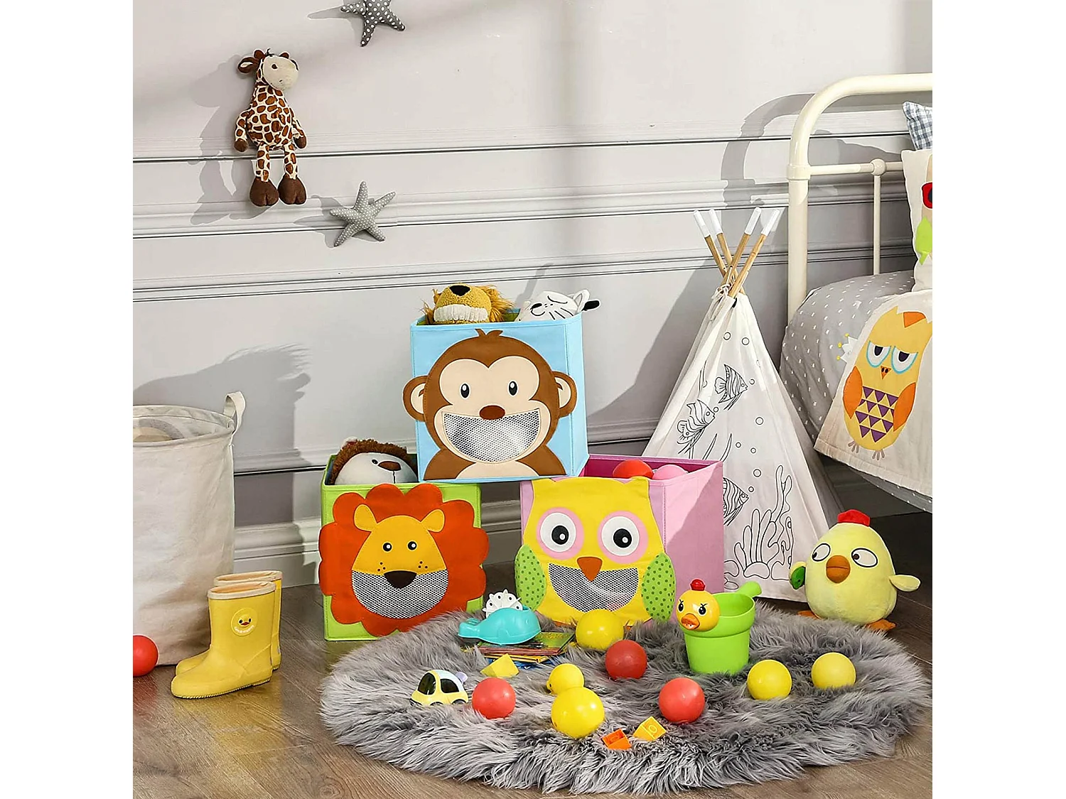 Lot de 3 boîtes de rangement pliables Saint-Denis