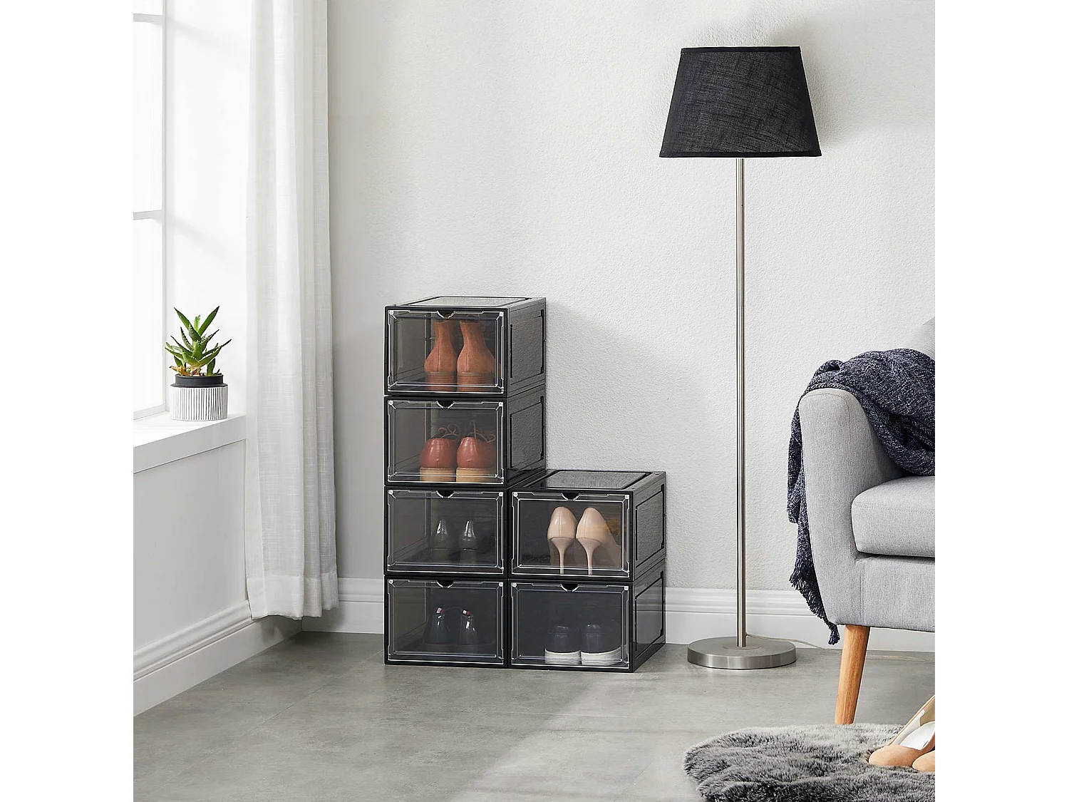 6er-Set Schuhbox Schuhorganizer