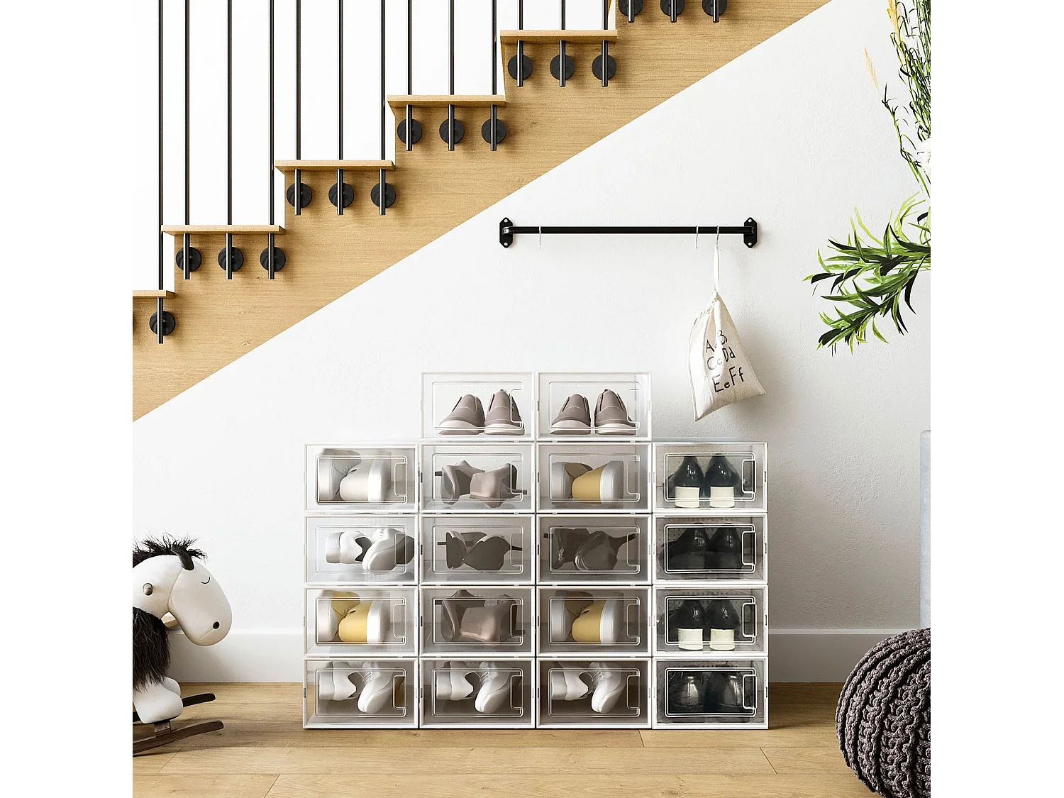 18er-Set Schuhbox Schuhorganizer