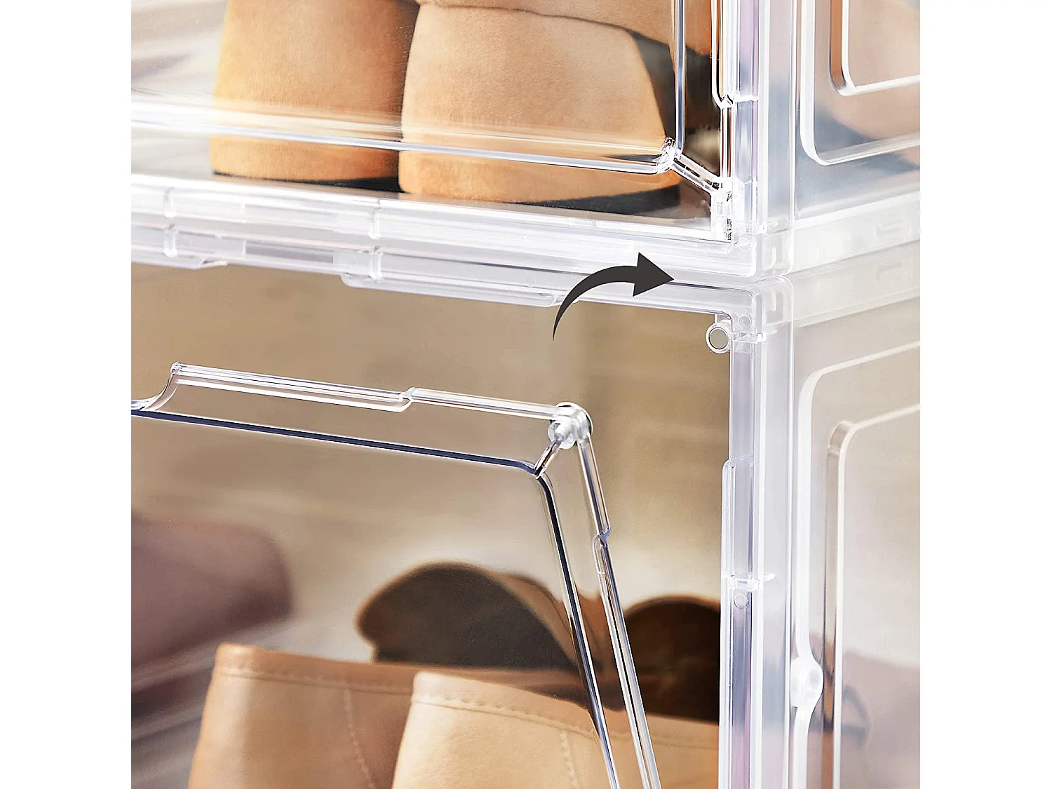 Ensemble de 12 boîtes à chaussures et organiseurs de chaussures