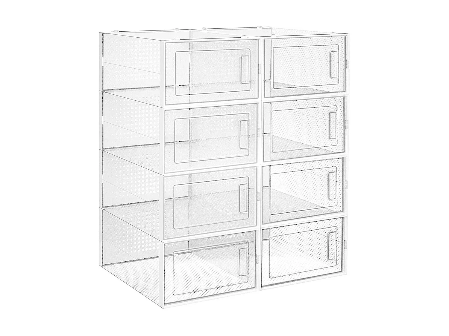 8er-Set Schuhbox Schuhorganizer