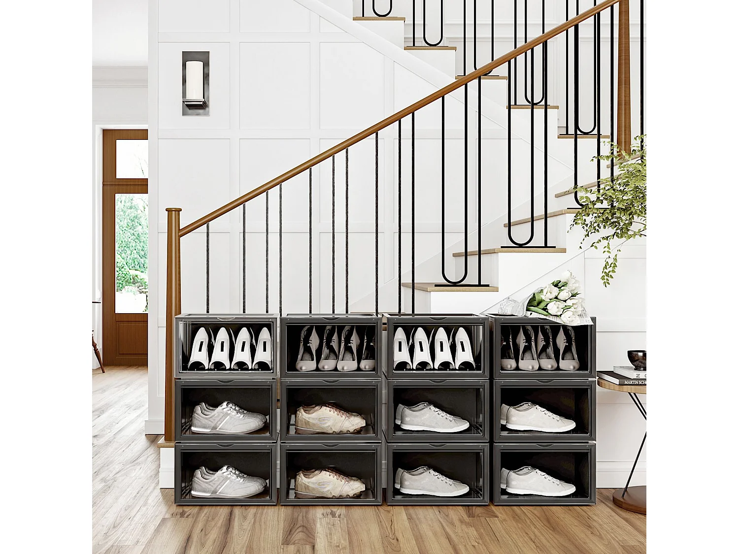 Set di 6 scatole per scarpe e organizer per scarpe