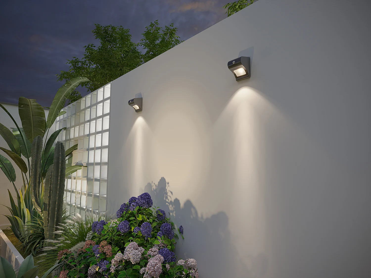 Applique murale extérieure  solaire à détecteur de mouvements - 30 lumens - NYALA