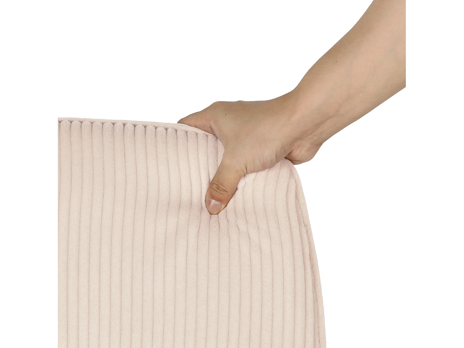 Fauteuil de bureau pivotant réglable en velours côtelé avec accoudoirs et base en métal noir, THOMASINACORDO