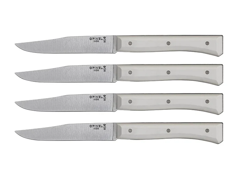 Set de couteaux de table Opinel Facette 4 pièces blanc