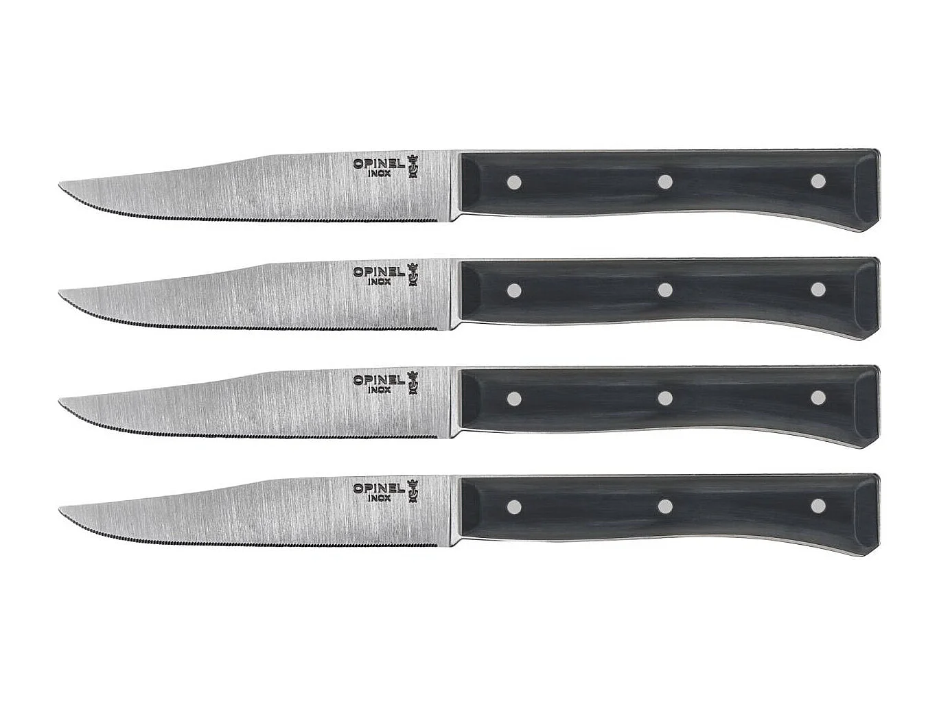 Opinel set de couteaux de table facette 4 pièces ardoise