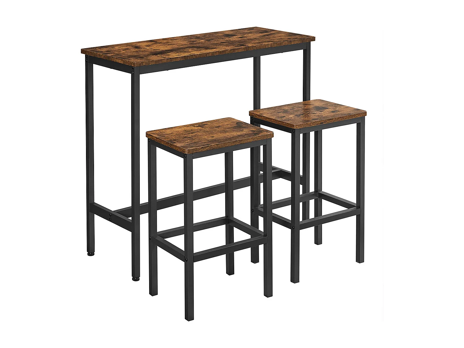 Ensemble de table haute 100x40x90 cm noir