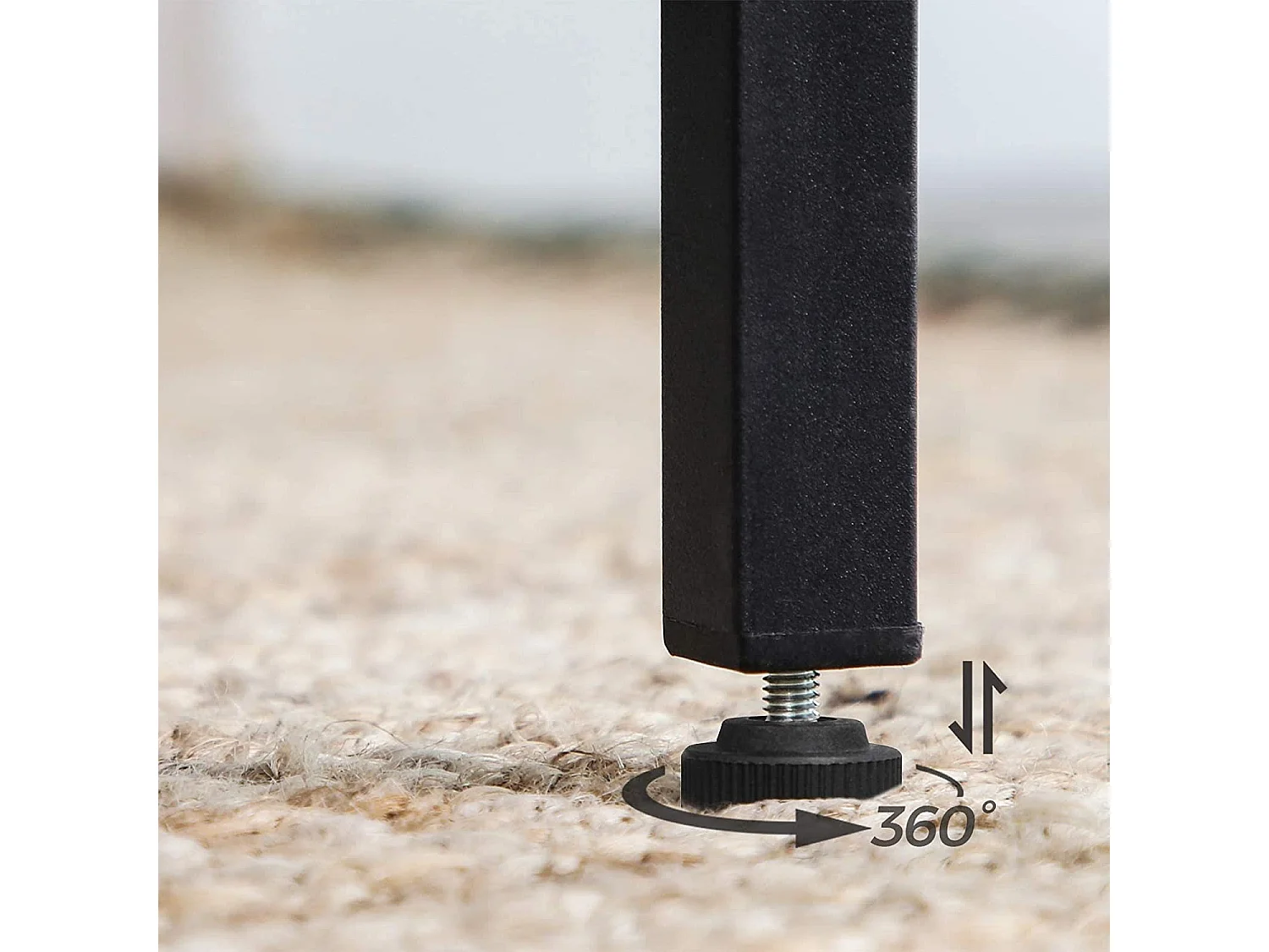 Bartisch 60x60x90 cm schwarz rustikales Braun