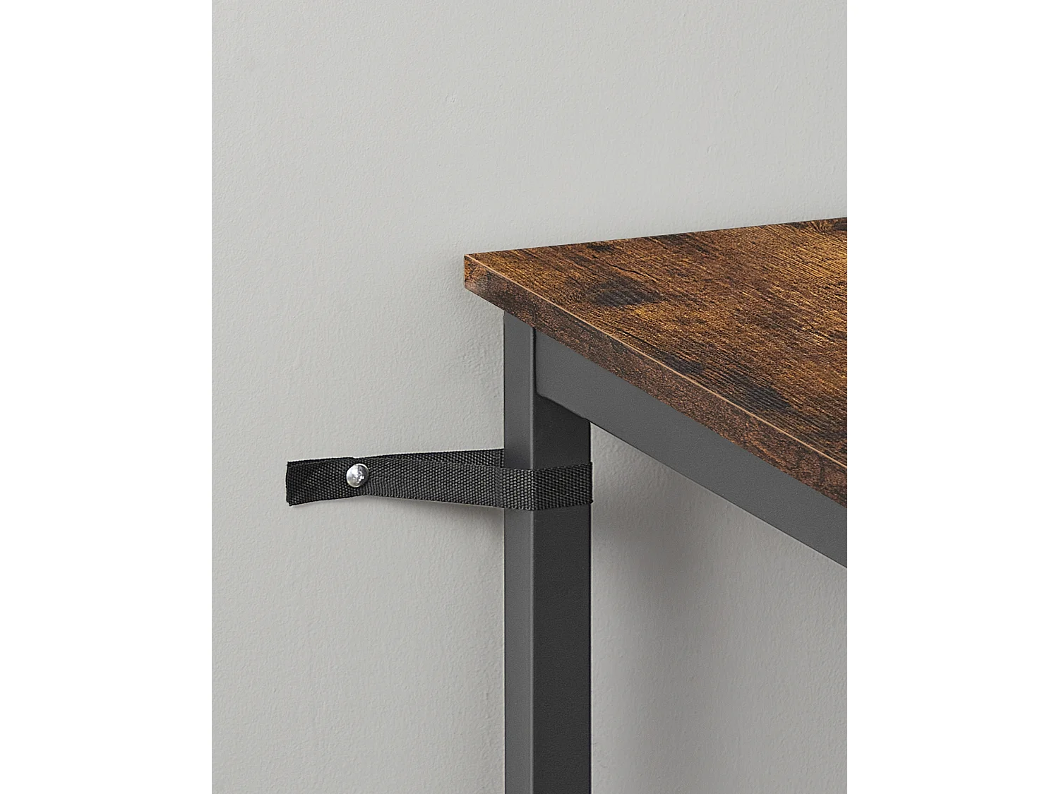 Mesa alta 60x60x90 cm negro marrón rústico