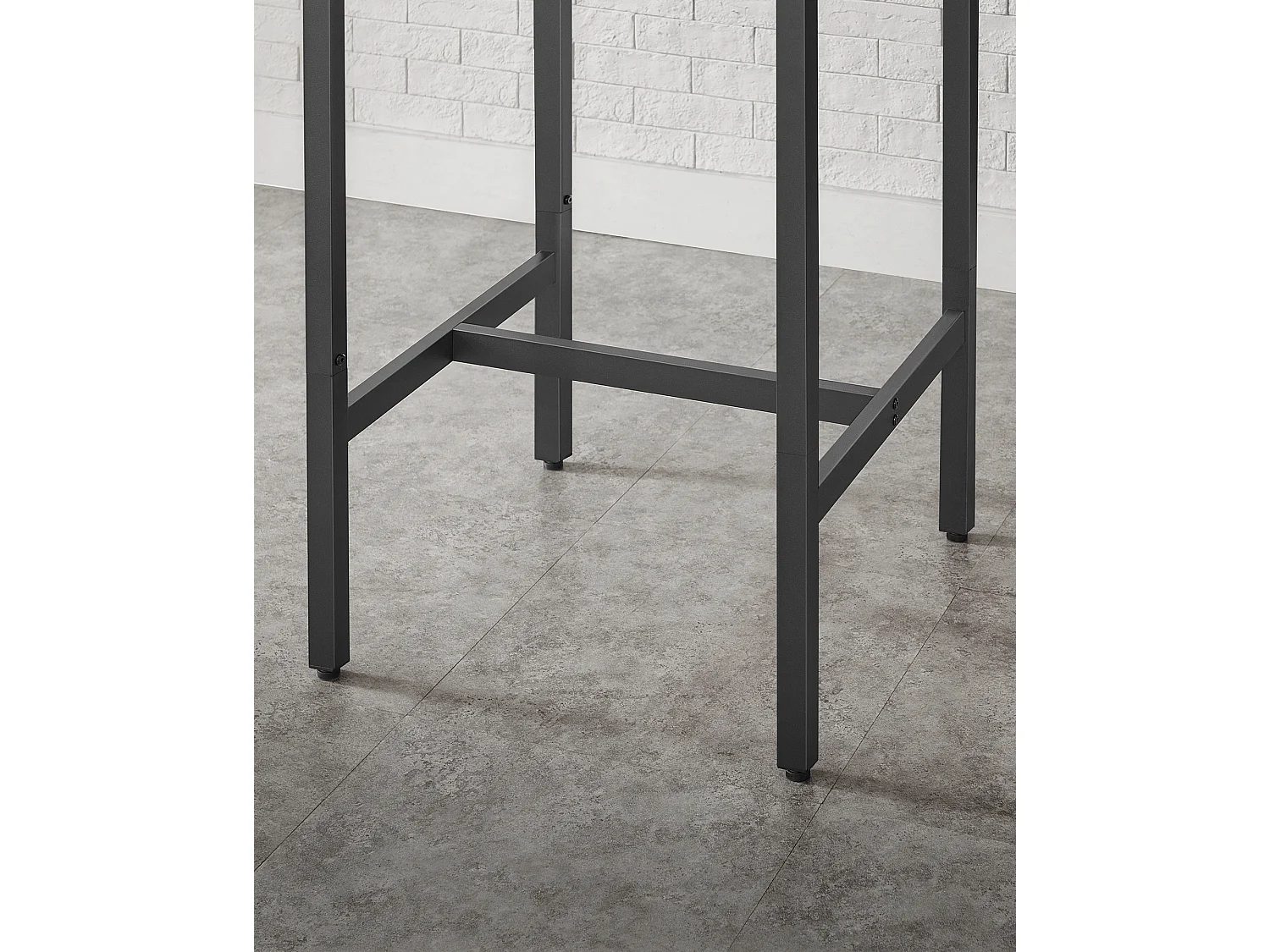 Mesa alta 60x60x90 cm negro marrón rústico