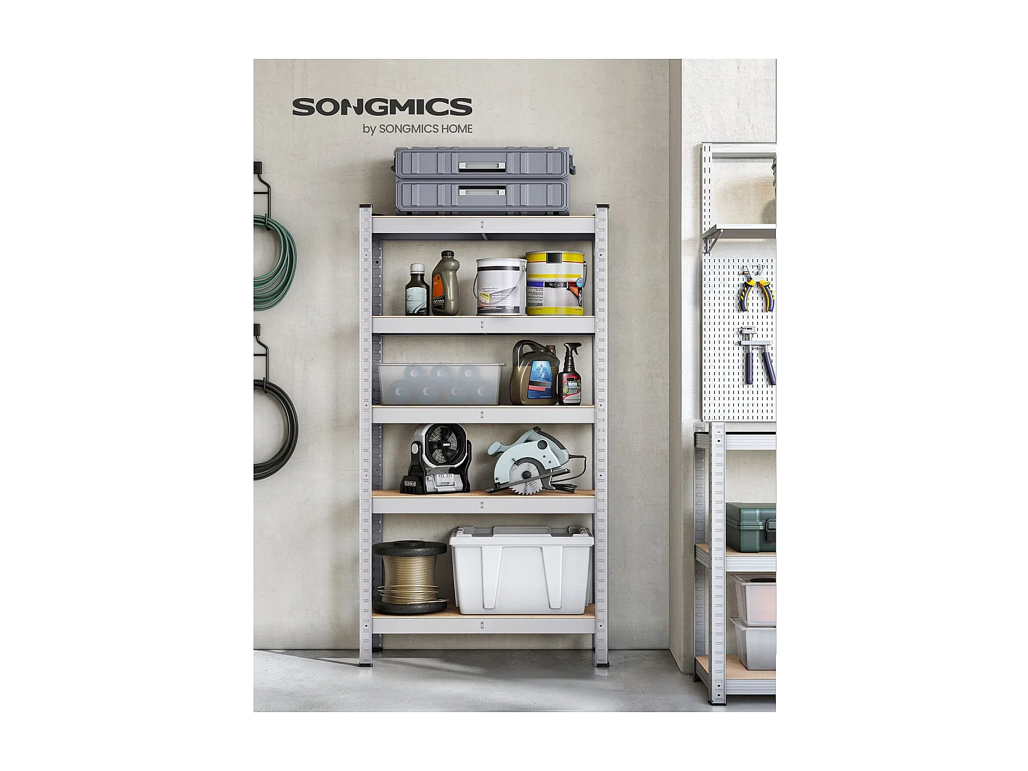 Regal 30x75x150 cm Silber