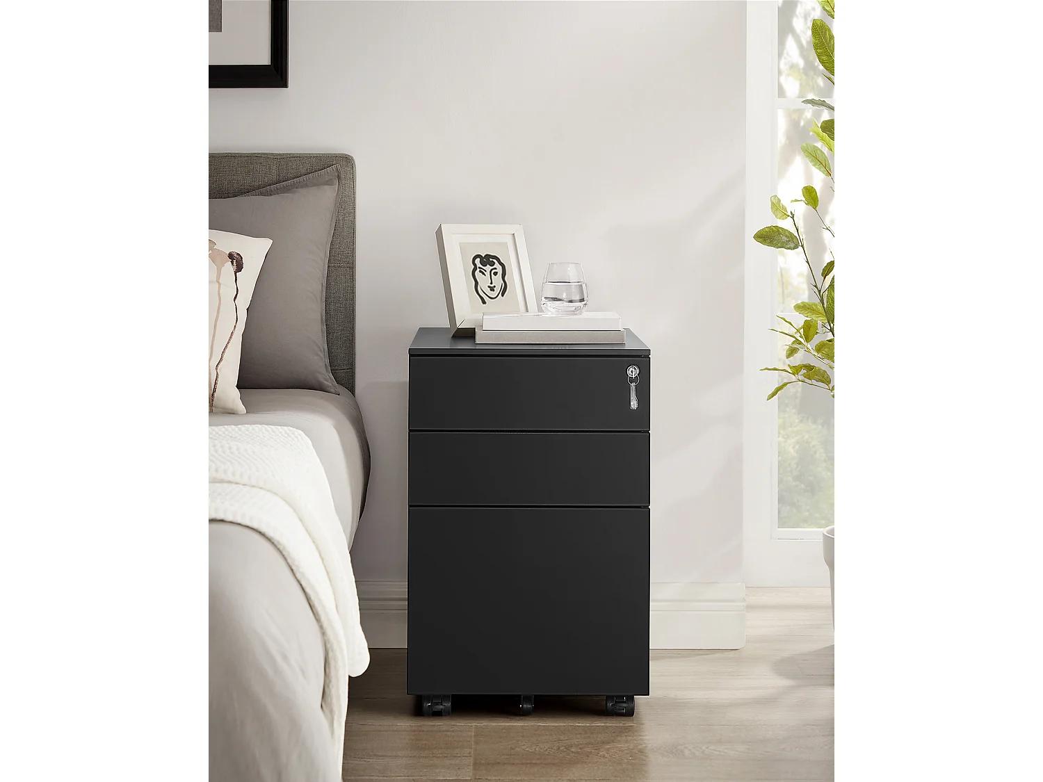 Caisson de rangement 39x52x60 cm noir