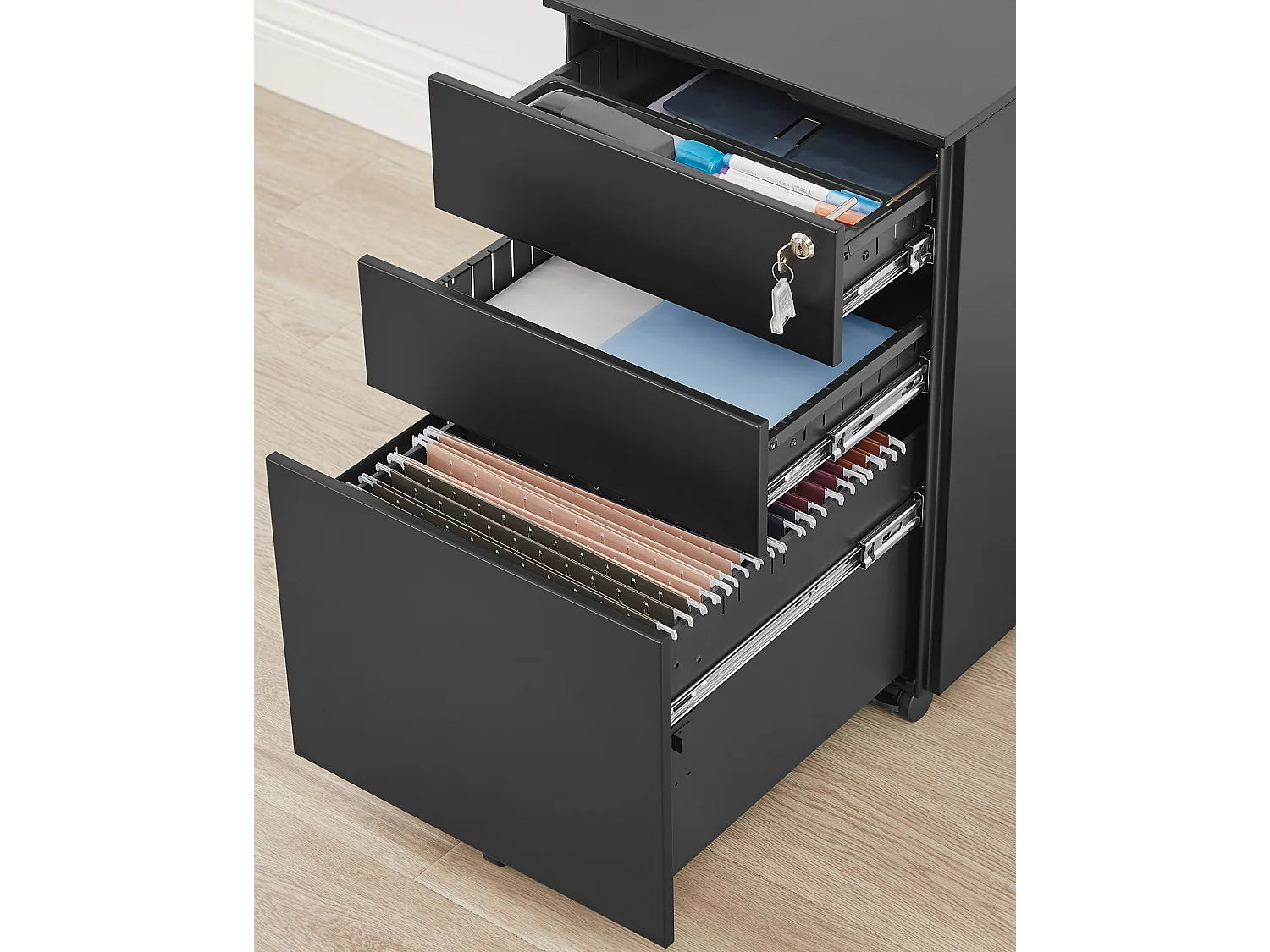 Caisson de rangement 39x52x60 cm noir