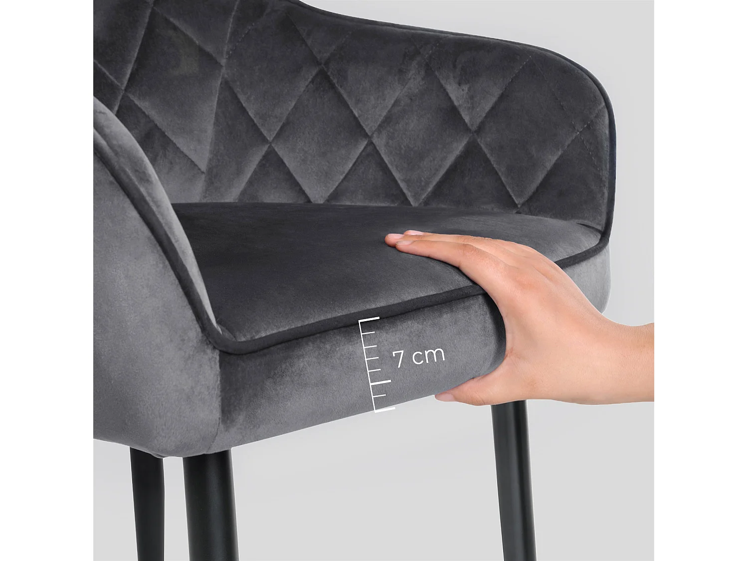 Esszimmerstuhl 62,5x60x85 cm grau