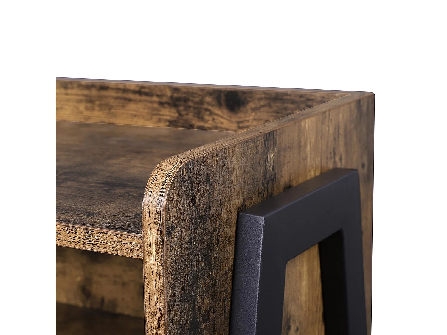 Beistelltisch 46x35x51,5 cm braun rustikal alinru