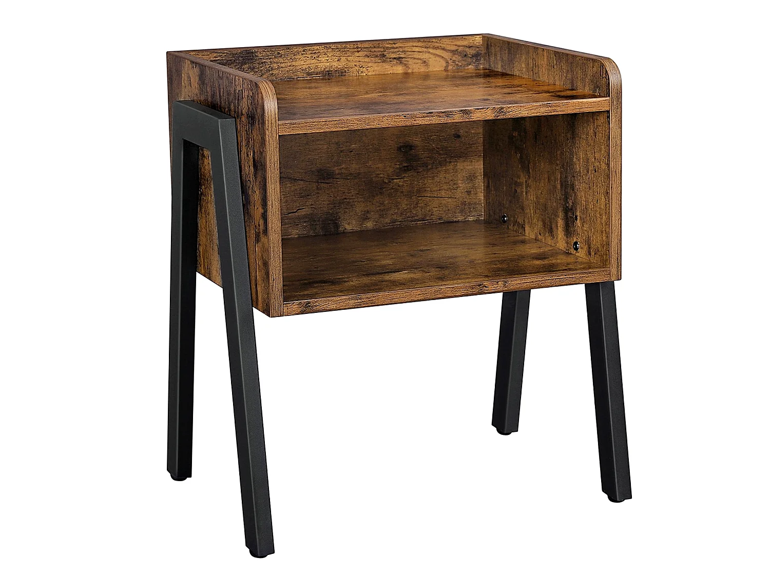 Table d'appoint 46x35x51,5 cm marron rustique alinru