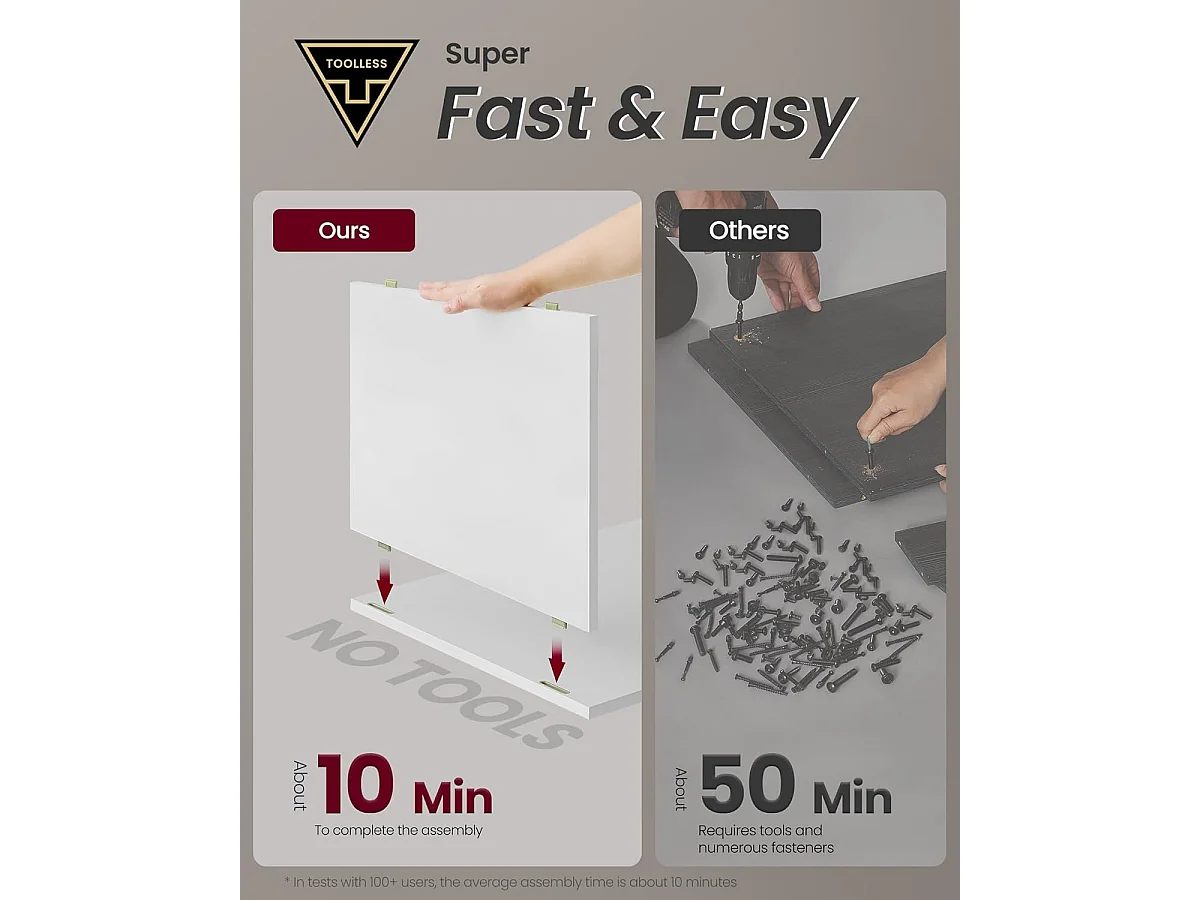 Stolik nocny 45x35x58,7 cm biały i beżowy