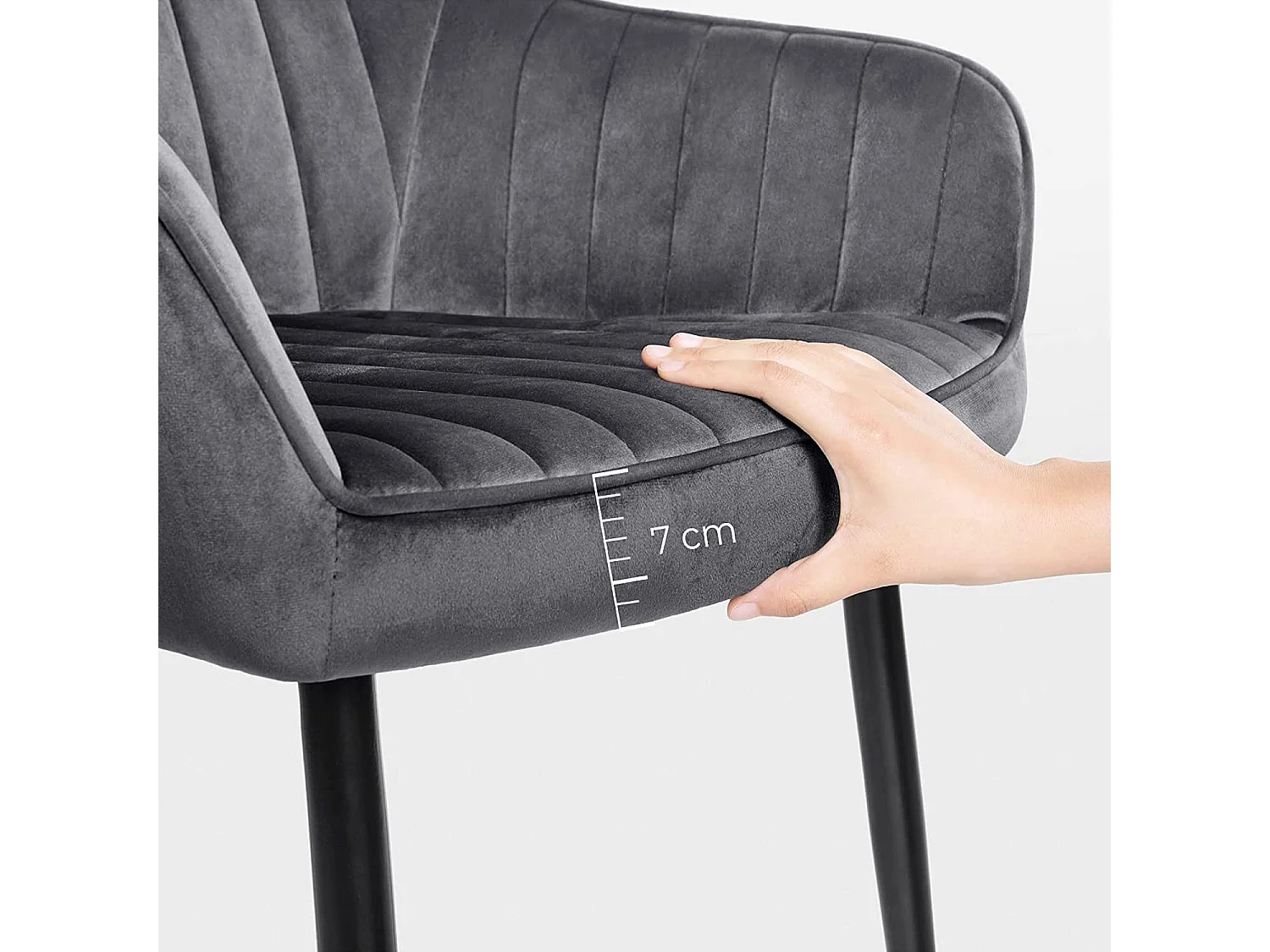 Esszimmerstuhl 60x60x84 cm grau