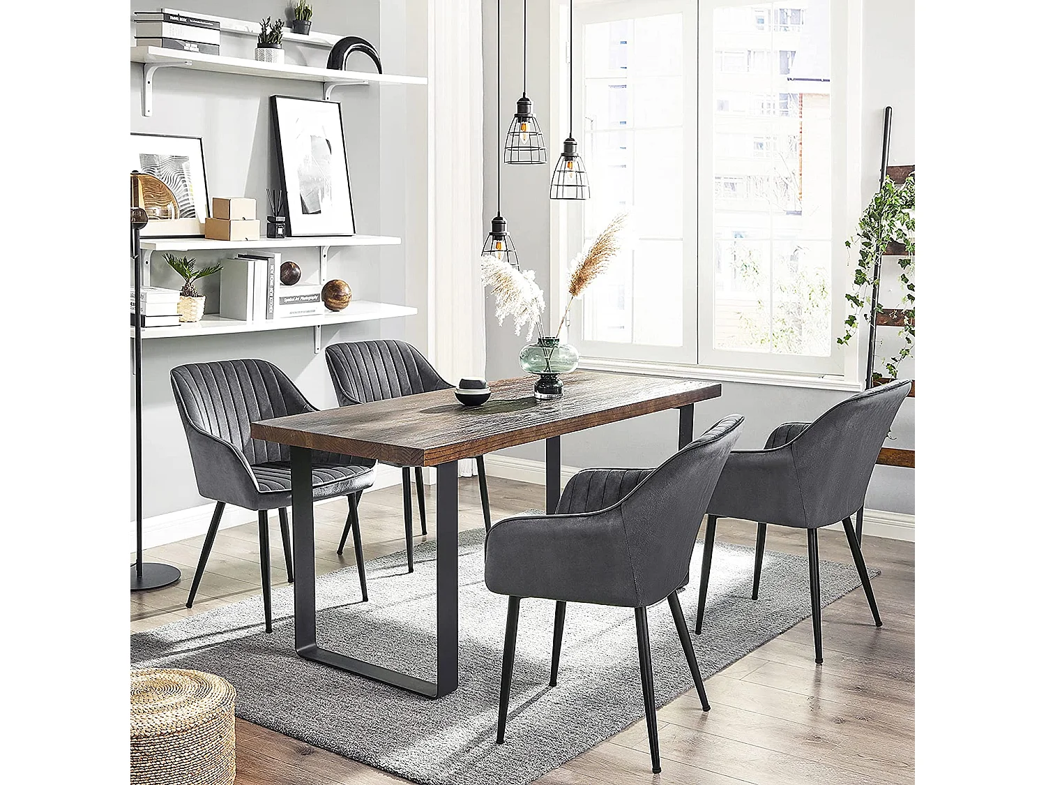 Esszimmerstuhl 60x60x84 cm grau