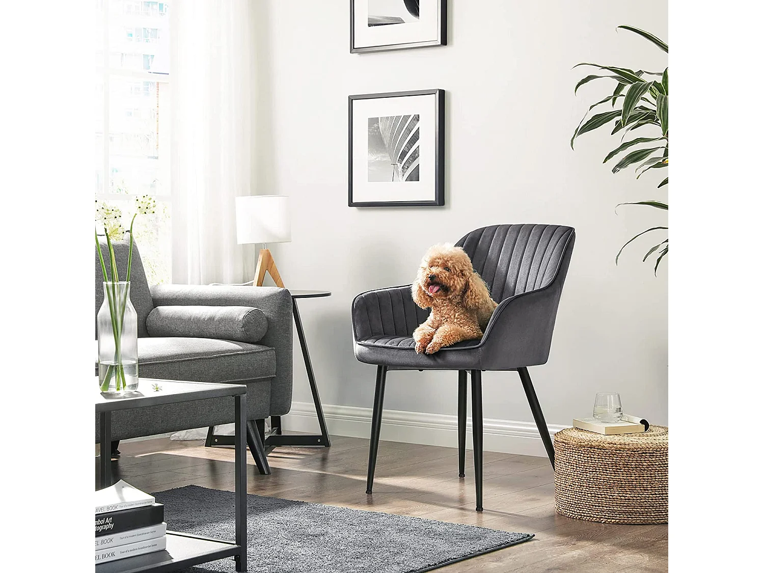 Esszimmerstuhl 60x60x84 cm grau