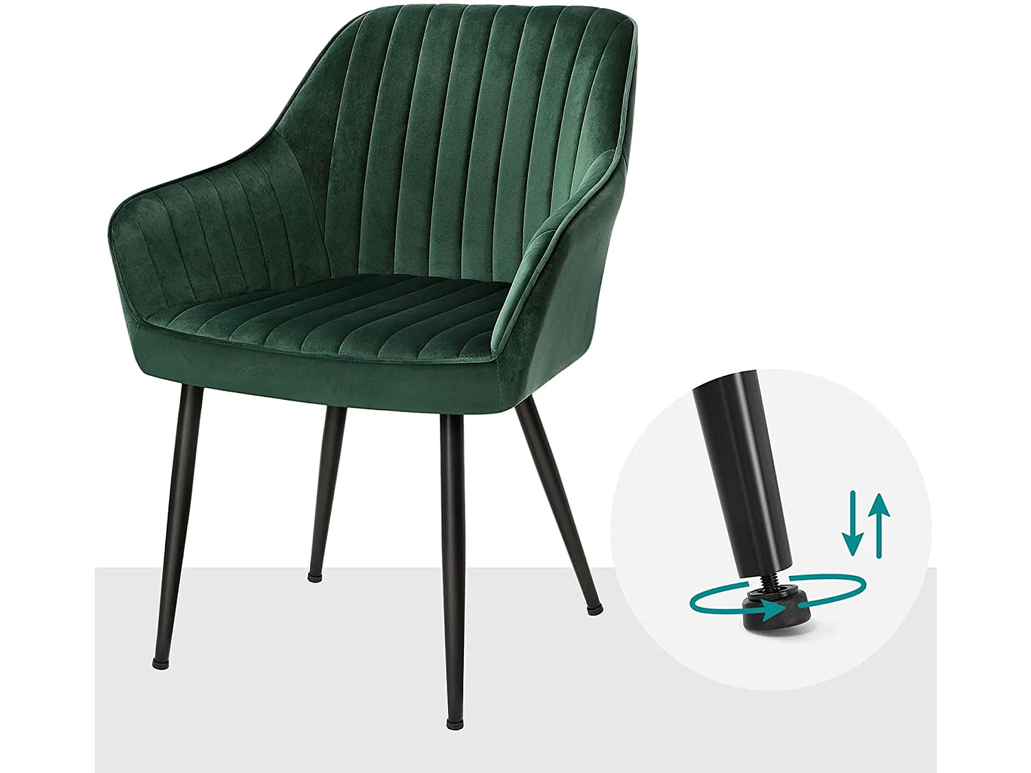 Eetkamerstoel 60x60x84 cm groen