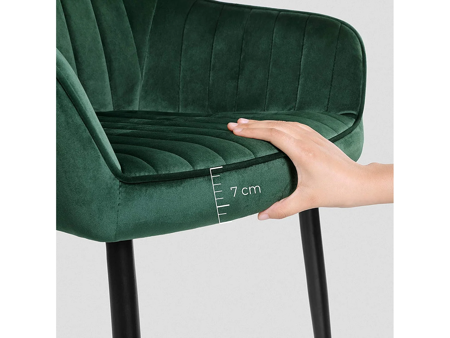 Eetkamerstoel 60x60x84 cm groen