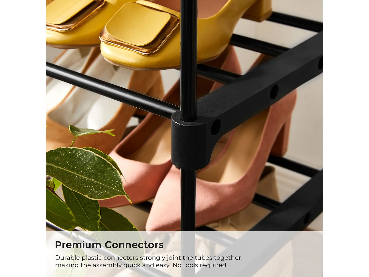 Étagère à chaussures 45x30x89 cm Noir