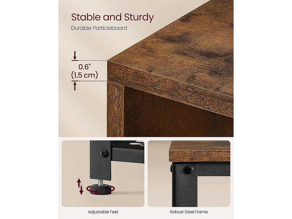 Porte-manteau 73x30x45,5 cm brun rustique