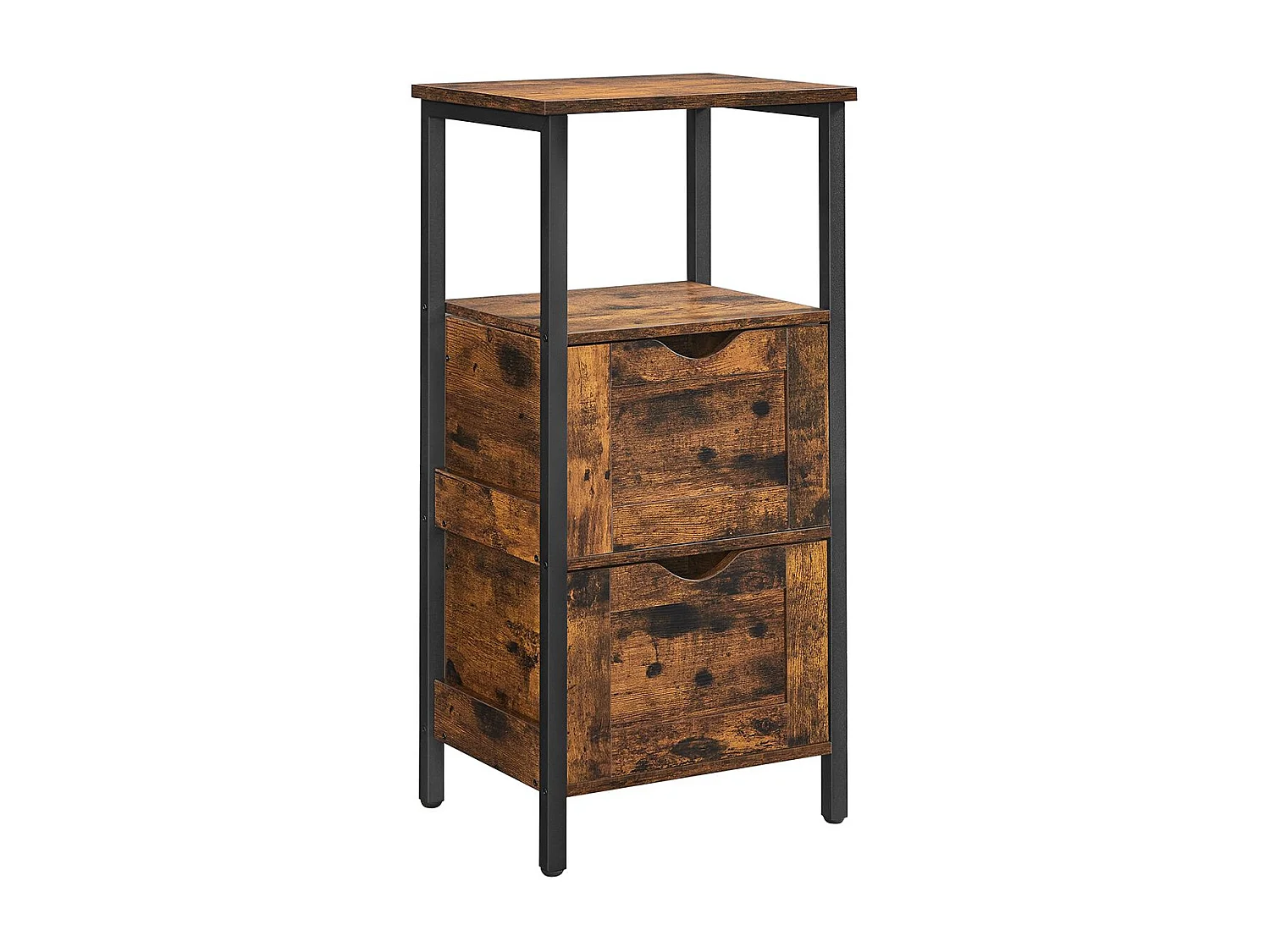 Armoire de salle de bain 37x30x80 cm noir Vintage marron noir