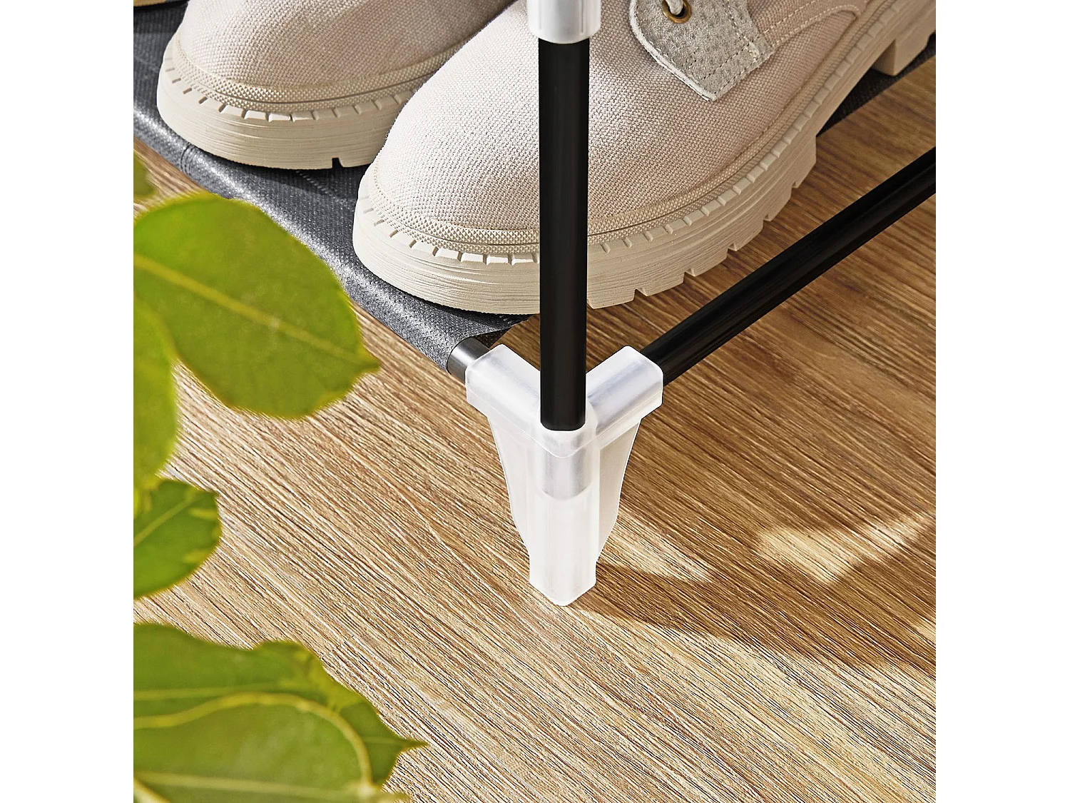 Étagère à chaussures 46x28x127 cm grise