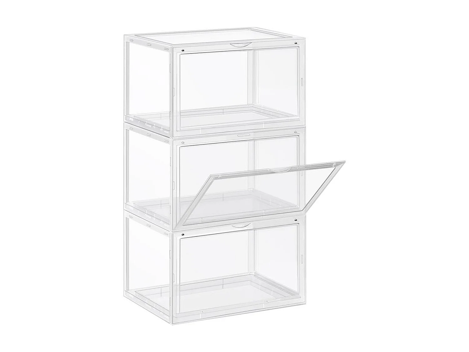 Plastik-Schuhbox 36x28x22 cm transparent