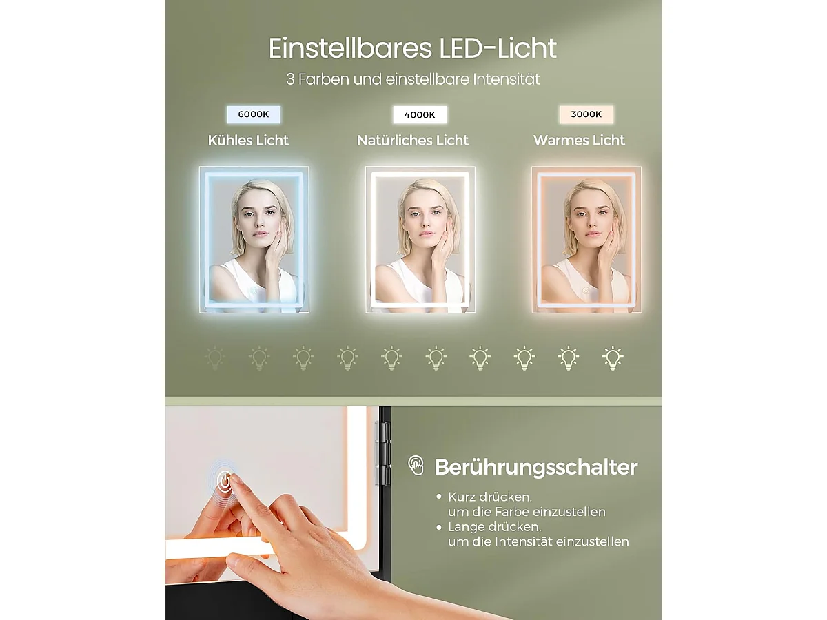 Schminktisch 90x40x144,7 cm schwarz