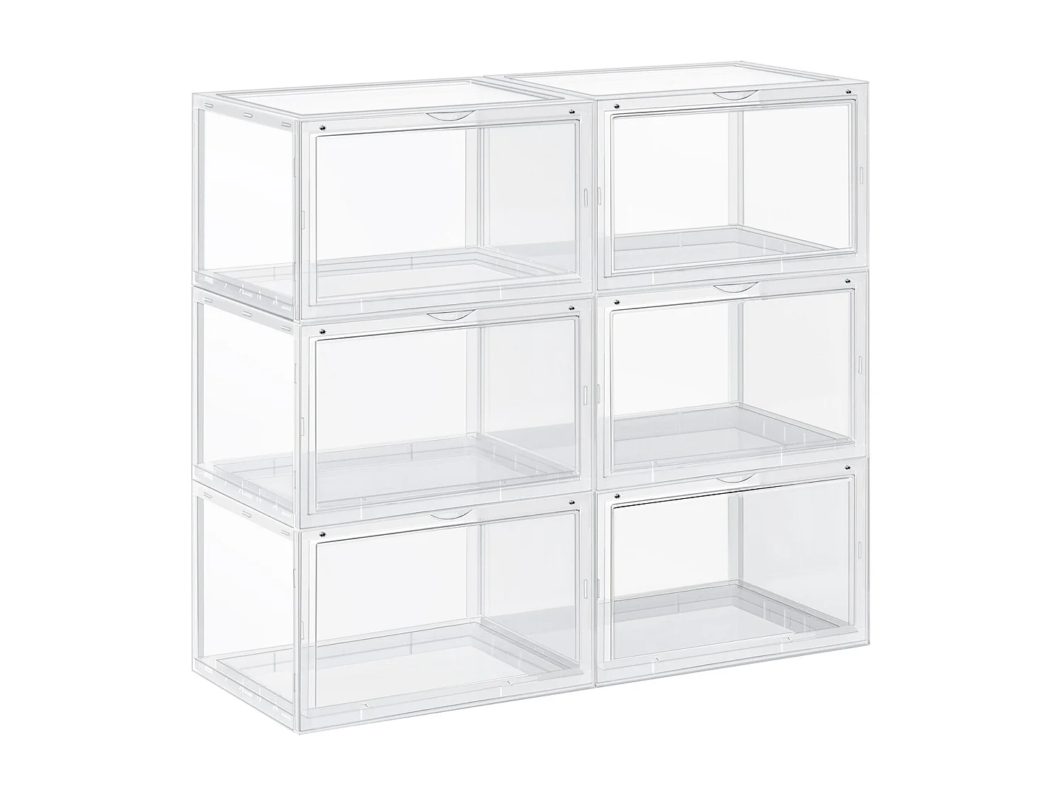 Boîte à chaussures en plastique 36x28x22 cm transparente