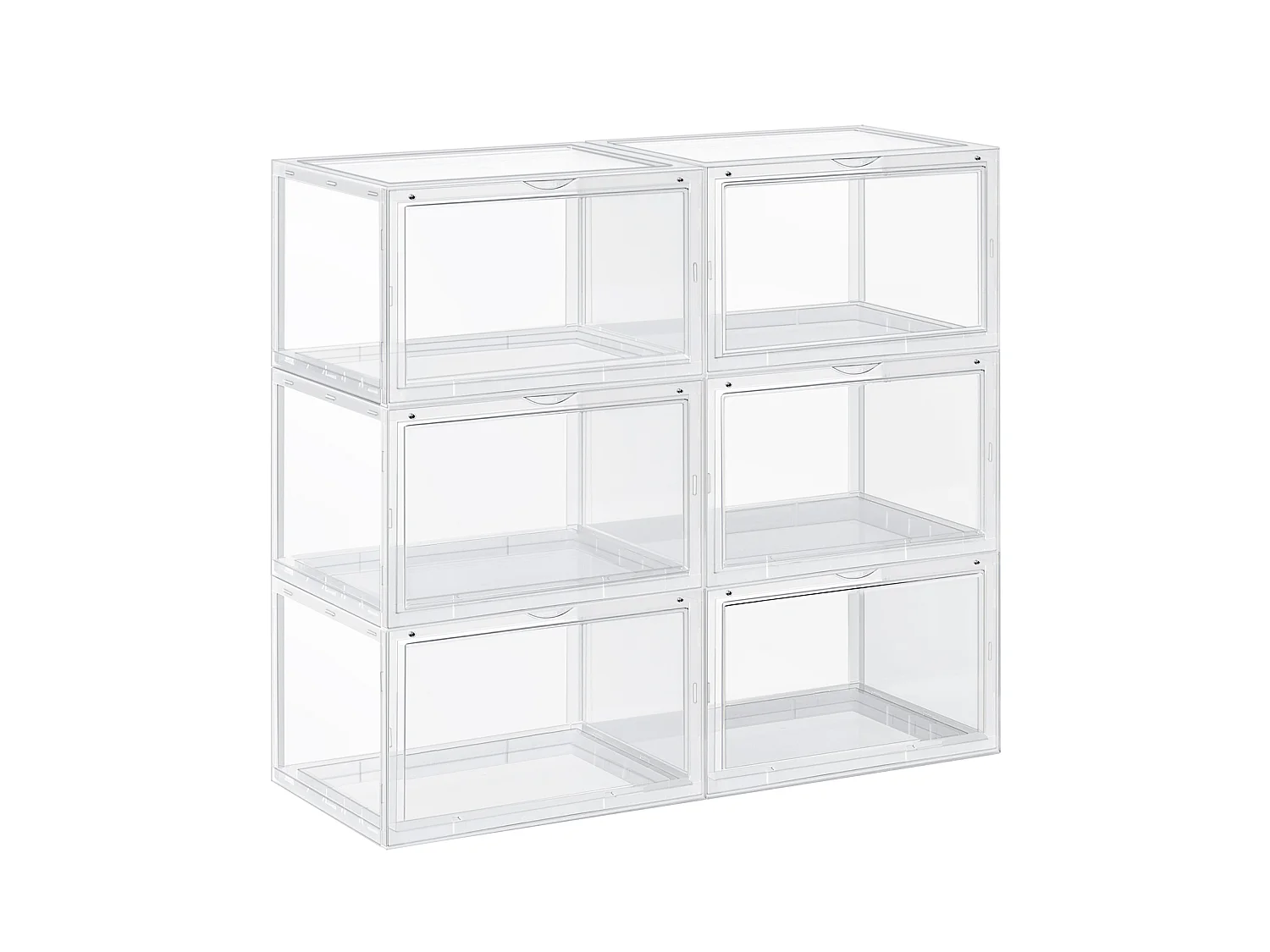 Plastic shoe box 36x28x22 cm transparent