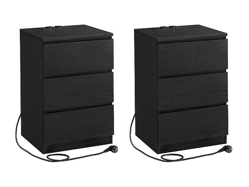 Nachttisch 40x35x59 cm schwarz